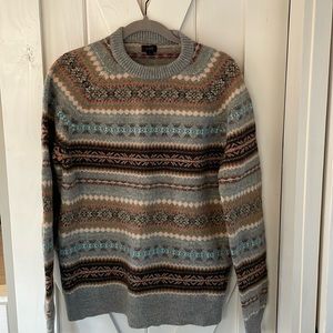 J Crew fair isle lambswool sweater